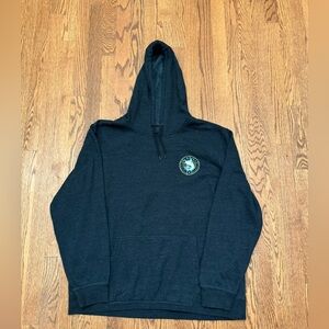 Hurley Florida Marlin Pullover Hoodie Black Teal Aqua size XXL Fishing Surf